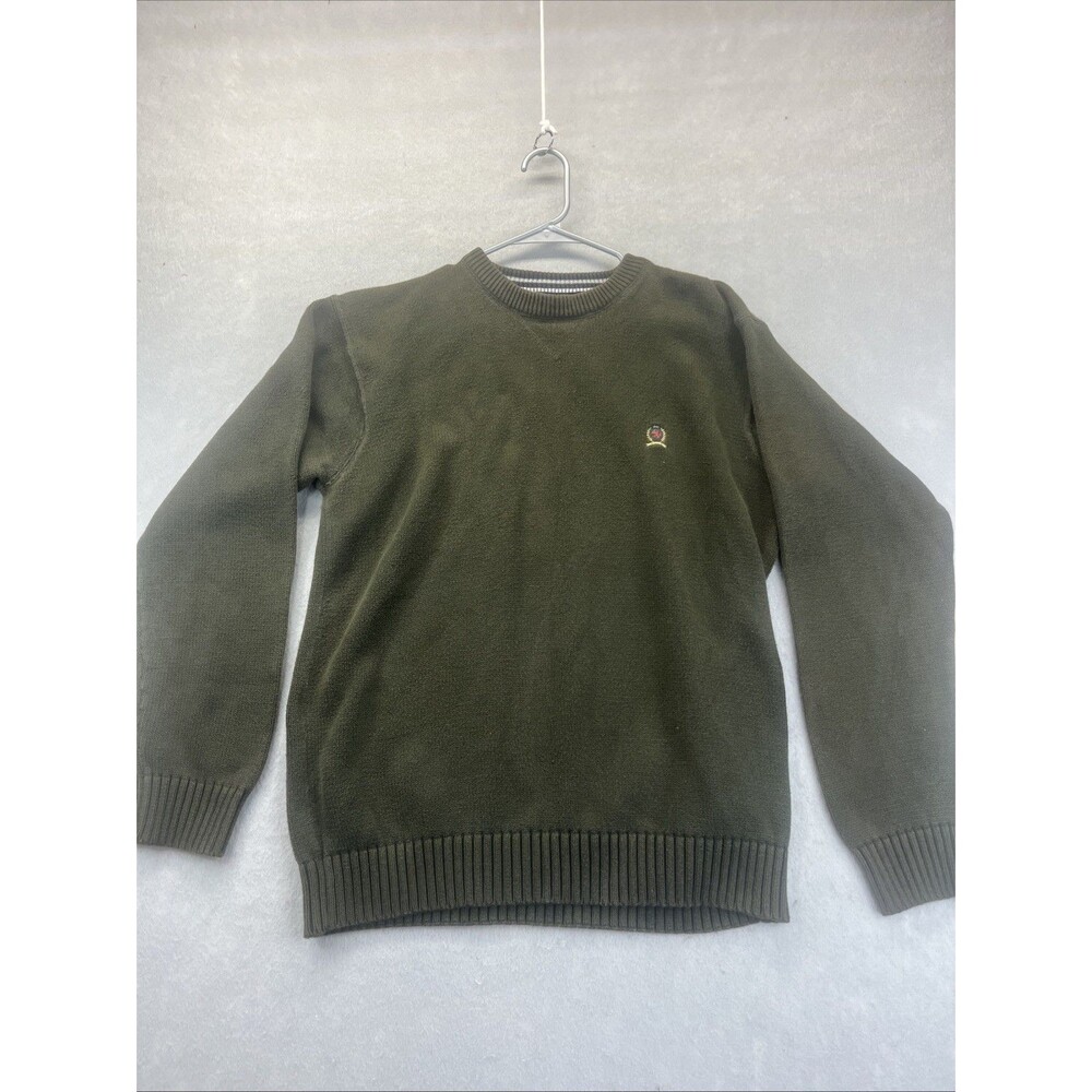 Tommy Hilfiger Knit Sweater Mens XL Crest Crewneck Pullover Vintage 90s Y2K